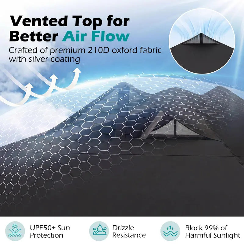 10¡Á10-Foot Pop-Up Canopy Tent with One-Touch Setup. Sandbags & Convenient Roller Bag