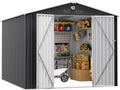 10x12ft Metal Outdoor Storage Shed ¨C Durable Garden Tool & Equipment Shelter