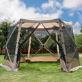 11.5¡Á9.8 ft Instant Screened Gazebo ¨C Pop-Up Bug-Free Outdoor Canopy for Camping & Gatherings