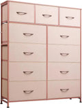 11-Bin Tall Fabric Storage Tower ¨C Steel-Frame Organizer Unit with Stackable Drawers & Soft Bins