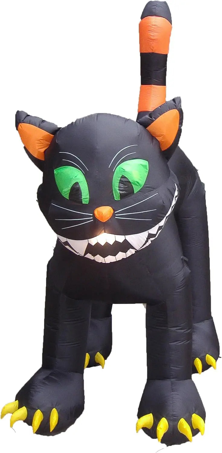 11-Foot Animated Halloween Inflatable Black Cat ¨C Outdoor Decor with Motion Effects