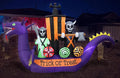 11-Foot Inflatable Halloween Scene: Dragon-Pirate Ship Skeleton Combo with Animated Effects