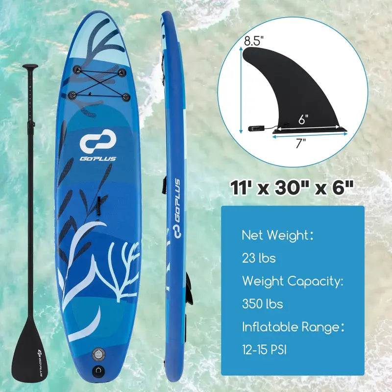11-Foot Inflatable Stand-Up Paddle Board ¨C All-in-One SUP with Complete Accessory Kit