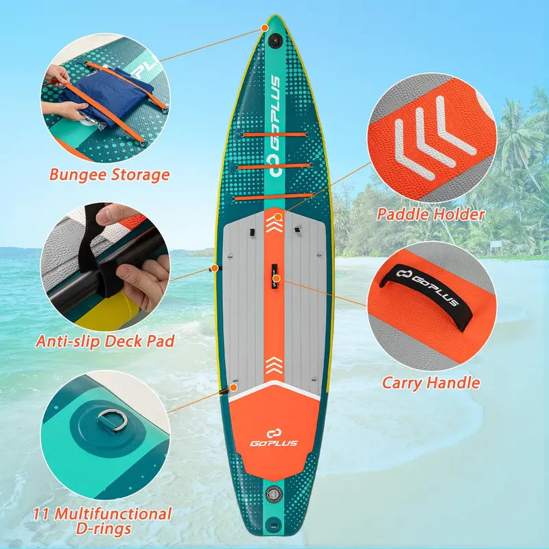 11-Foot Inflatable SUP Board for Adults ¨C Includes Premium Kayak Seat &amp; Carry Kit