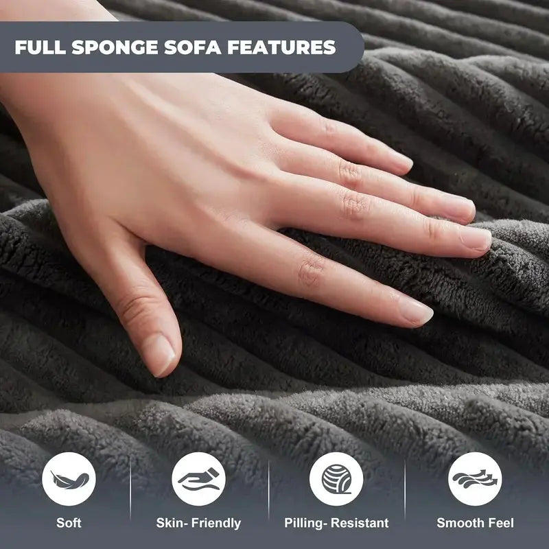 110-Inch Boneless Cloud Sofa: Ultra-Modular Living Room Lounge with Deep. Supportive Seating