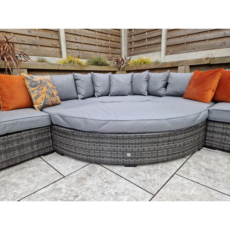 Berniss Wicker 8 - Person Garden Lounge Set with Cushions