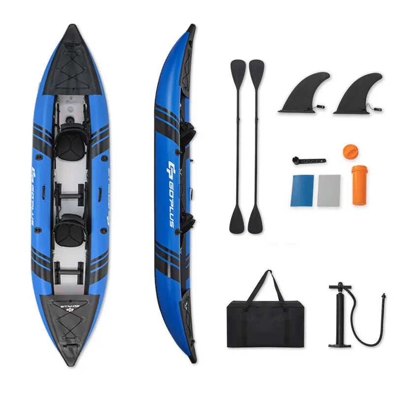 12.5-Foot Inflatable Tandem Kayak for One or Two Riders ¨C 507-Pound Weight Capacity with Full Accessory Kit & Portable Carry Bag