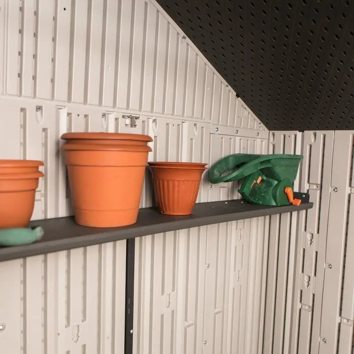 12.5 ft ¡Á 8 ft Plastic Storage Shed ¡ª Durable Outdoor Garden or Workshop Shelter