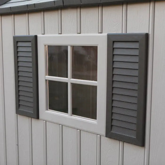 12.5 ft ¡Á 8 ft Plastic Storage Shed ¡ª Durable Outdoor Garden or Workshop Shelter