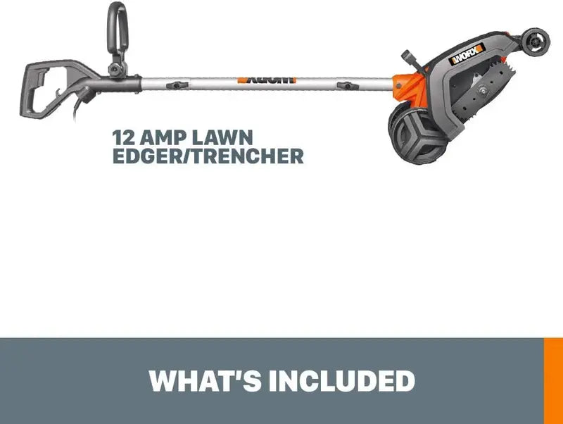 12-Amp 7.5-Inch Electric Lawn Edger & Trencher ¨C Heavy-Duty Yard Tool in Orange and Black
