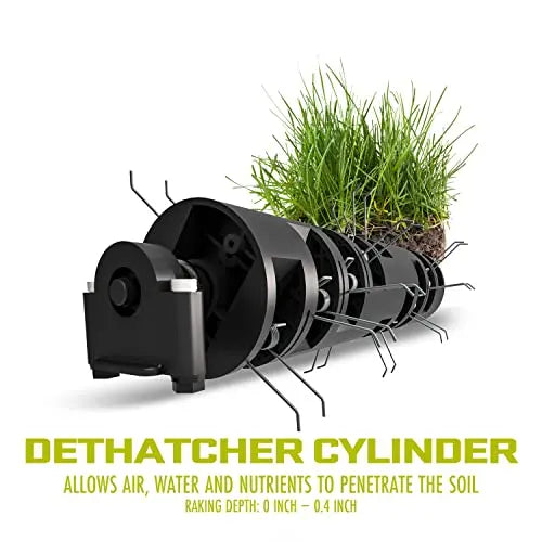 12-Amp Electric Dethatcher &amp; Scarifier ¨C 13-Inch Width with 8-Gallon Detachable Bag