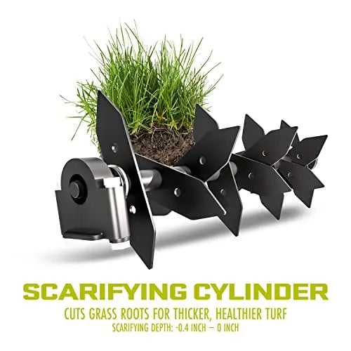 12-Amp Electric Dethatcher &amp; Scarifier ¨C 13-Inch Width with 8-Gallon Detachable Bag