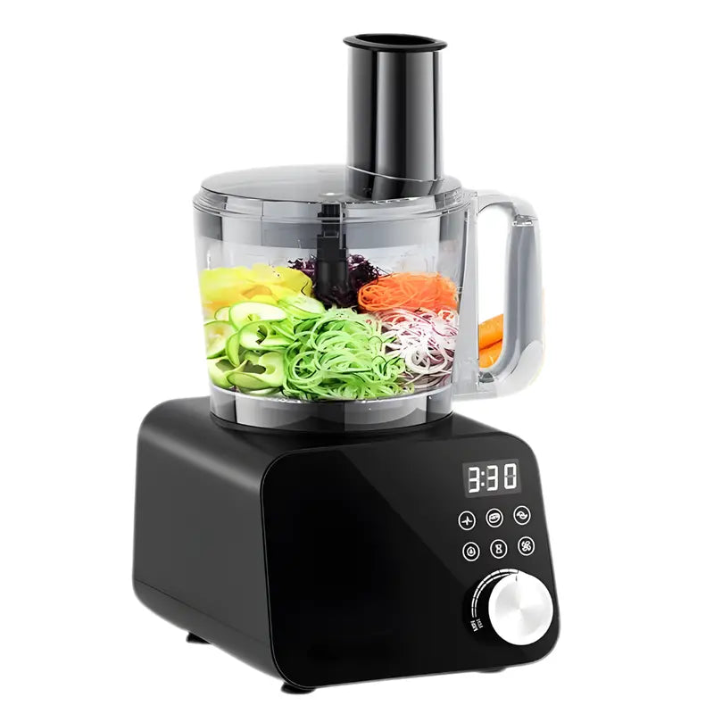 12-Cup Professional Food Processor ¨C 600W Motor. 11 Speeds. 6 Preprogrammed Functions