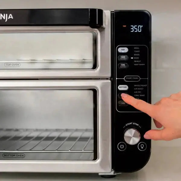 12-in-1 Smart Double Oven with FlexDoor. Convection. Air Fry. and Rapid Top Heating