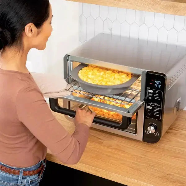 12-in-1 Smart Double Oven with FlexDoor. Convection. Air Fry. and Rapid Top Heating