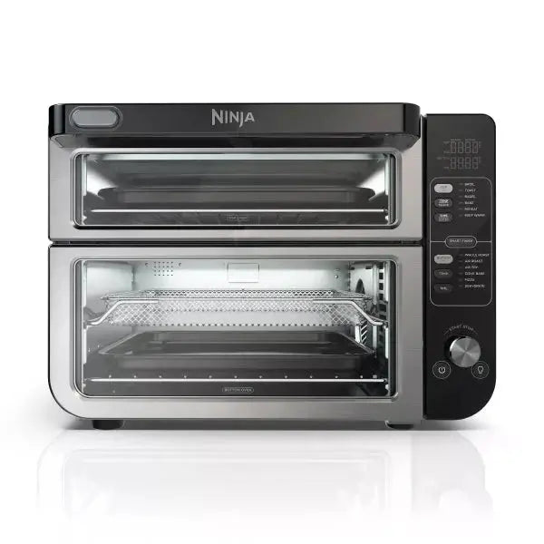12-in-1 Smart Double Oven with FlexDoor. Convection. Air Fry. and Rapid Top Heating