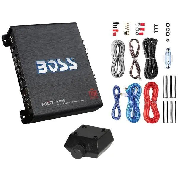 12-Inch Car Subwoofer System ¨C 1200W Max Power with 1100W Amplifier. Capacitor. and Installation Kit