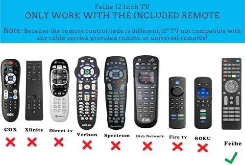 12-Inch HD Portable TV ¨C Compact Digital Tuner with HDMI &amp; USB Ports for RV. Kitchen. or Travel
