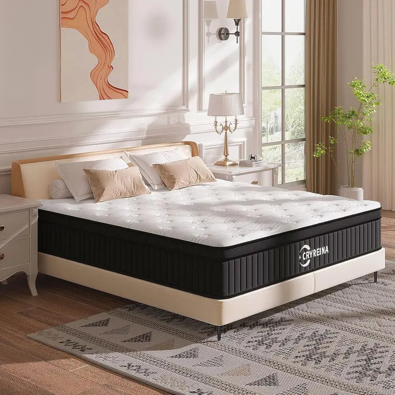 12-Inch Queen Hybrid Mattress ¨C Premium Support with Memory Foam & Pocketed Coils