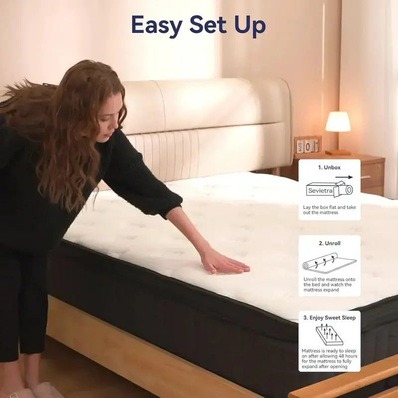 12-Inch Queen Hybrid Mattress ¨C Premium Support with Memory Foam & Pocketed Coils