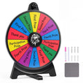 12-Inch Spinning Prize Wheel with Chalkboard Marker. Eraser. and Replacement Pointer