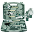 12-Piece All-in-One Garden Tool Set with Durable Carry Case for Yard Maintenance