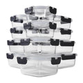 12-Piece Borosilicate Glass Food Storage Set with Airtight Lids & Stackable Design