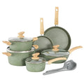 12-Piece Granite Nonstick Cookware Set ¨C Versatile Pots. Pans. and Lids for Home Chefs