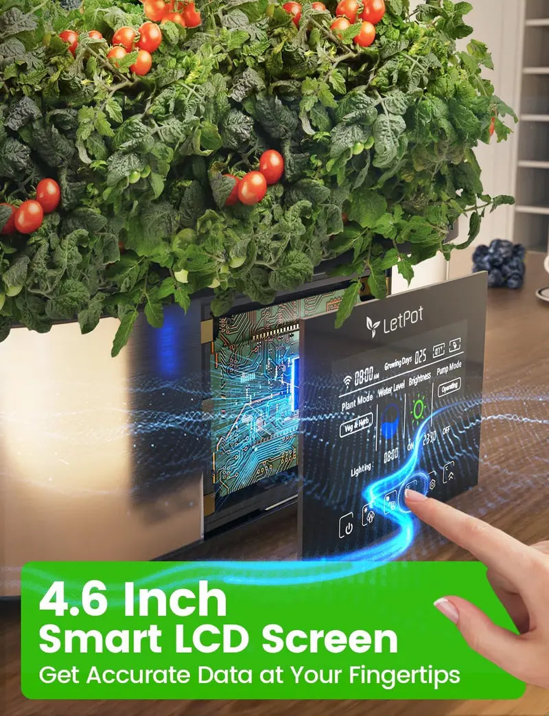 12-Plant Smart Hydroponic Indoor Garden: App-Controlled Growing System with Full-Spectrum Lighting