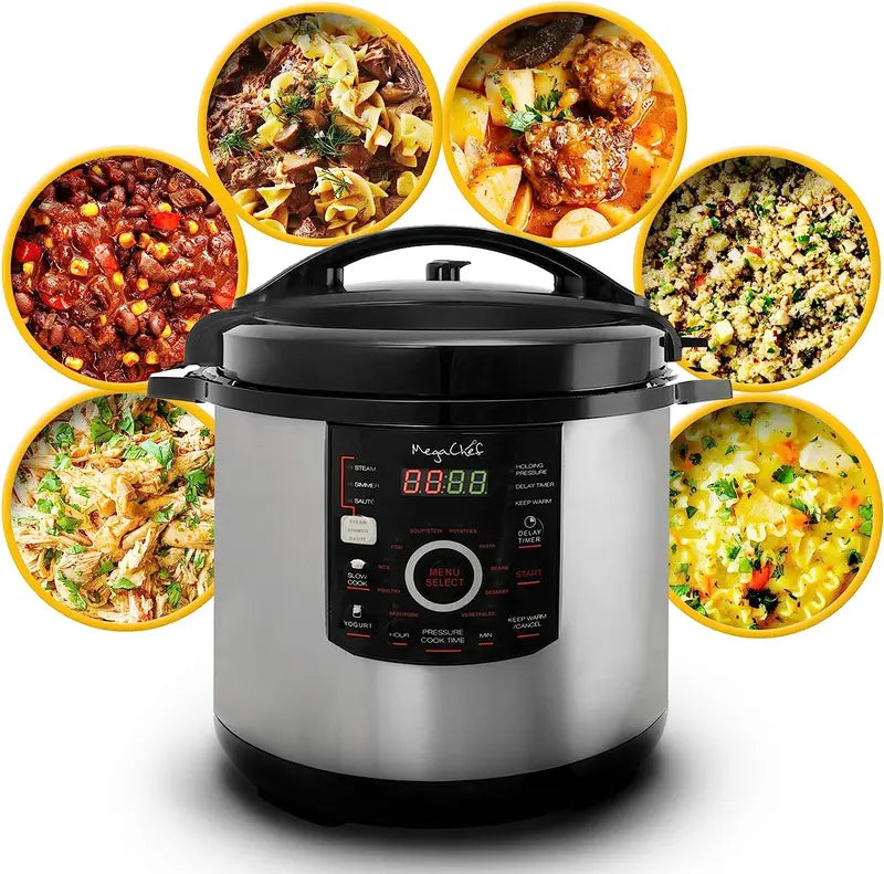 12-Quart Digital Pressure Cooker ¨C 15 Preset Modes with Tempered Glass Lid