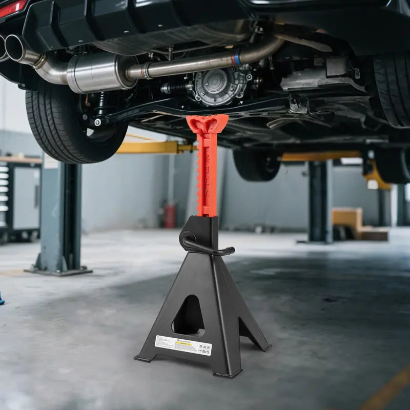 12-Ton (26.400 LB) Adjustable Jack Stands with 19-Inch to 29.5-Inch Lifting Range