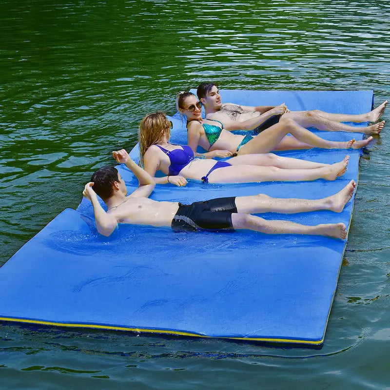 12¡ä x 6¡ä Floating Water Mat ¨C Triple-Layer XPE Foam Pad for Pool or Lake Use