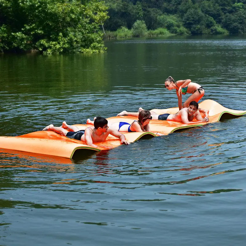 12¡ä x 6¡ä Floating Water Mat ¨C Triple-Layer XPE Foam Pad for Pool or Lake Use