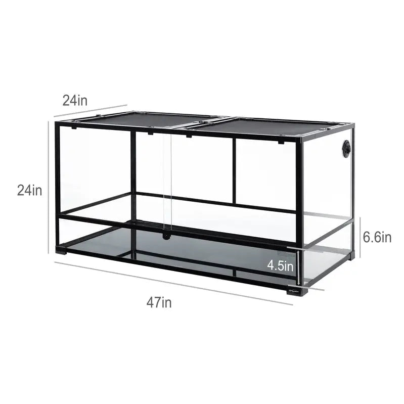 120-Gallon Extra-Large Reptile Terrarium ¨C Spacious Glass Habitat for Snakes. Lizards. and Amphibians