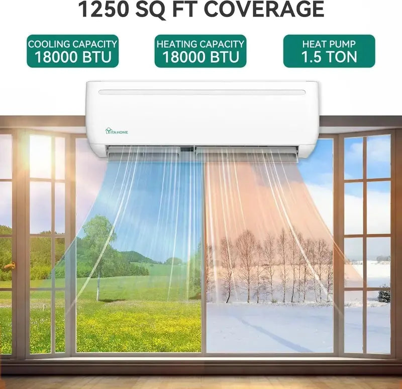 12.000 BTU Inverter Mini-Split Heat Pump System ¨C Wi-Fi Ready. 20 SEER2. 115V Ductless