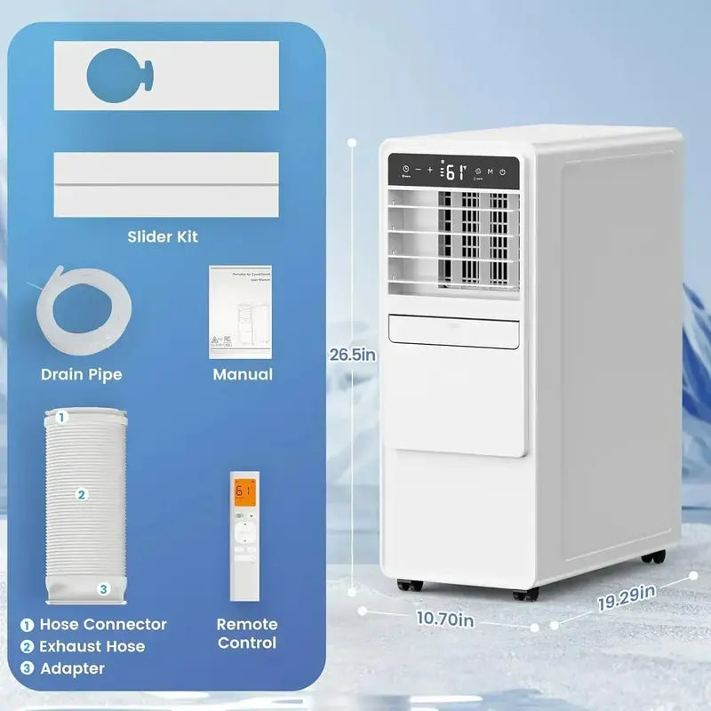 12.000 BTU Portable Air Conditioner ¨C Freestanding Cooling Unit for Rooms Up to 500 Sq. Ft.. Ultra-Quiet Design