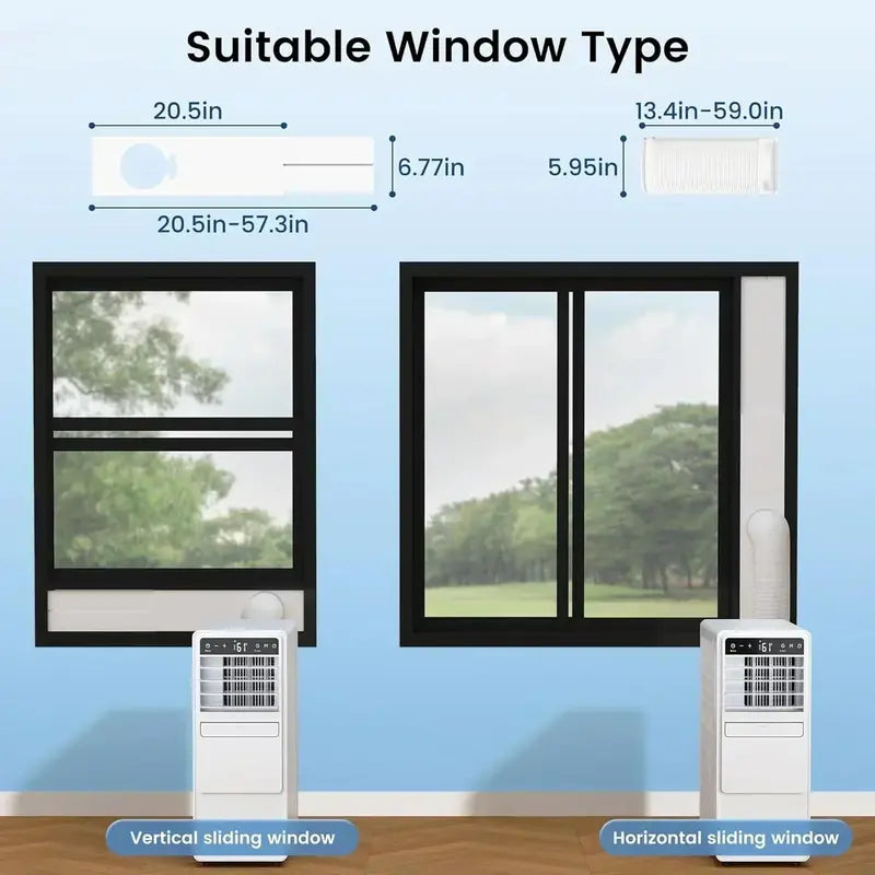 12.000 BTU Portable Air Conditioner ¨C Freestanding Cooling Unit for Rooms Up to 500 Sq. Ft.. Ultra-Quiet Design