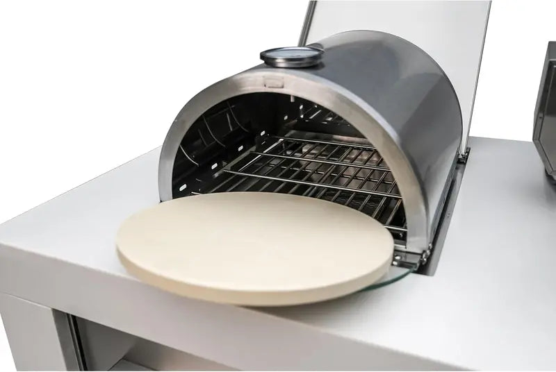12.000 BTU Portable Multi-Fuel Pizza Oven: Stainless Steel Countertop Grill for Outdoor Baking & Roasting