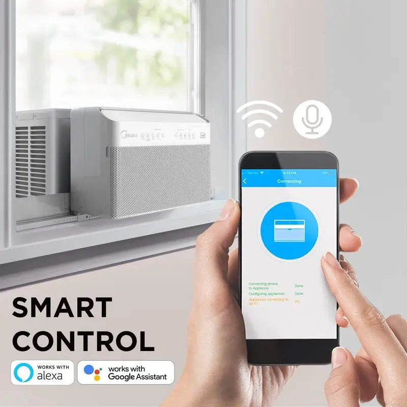 12.000 BTU U-Shaped Inverter Window AC ¨C Energy-Efficient. Ultra-Quiet. Smart-Enabled (Alexa/Remote) with Open-Window Installation