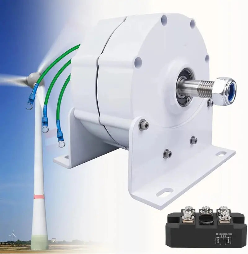 12000W Gearless Permanent Magnet Generator ¨C Low-RPM DIY Wind or Water Turbine Motor (12V/24V/48V/120V/220V)