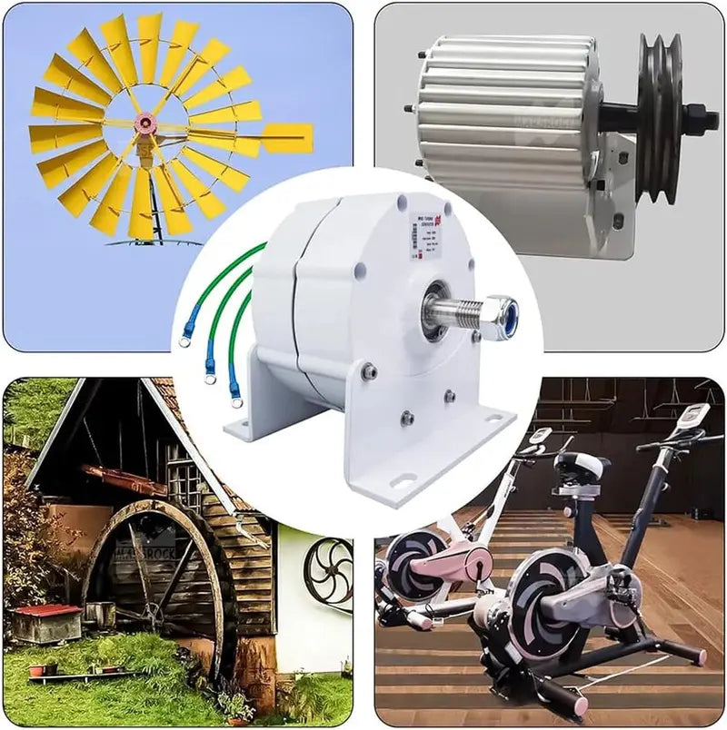 12000W Gearless Permanent Magnet Generator ¨C Low-RPM DIY Wind or Water Turbine Motor (12V/24V/48V/120V/220V)