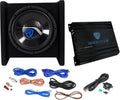 1200W Dual 12¡å Car Subwoofer Enclosure Kit ¨C Includes Mono Amplifier & Wiring ¨C Deep Bass Response & Streamlined Installation for Custom Audio Systems