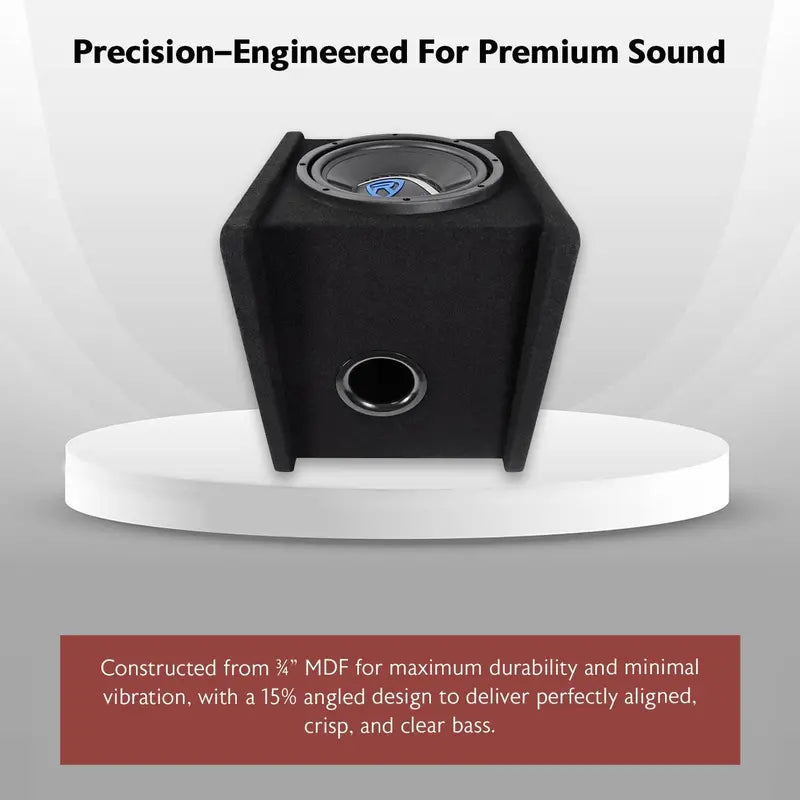 1200W Dual 12¡å Car Subwoofer Enclosure Kit ¨C Includes Mono Amplifier & Wiring ¨C Deep Bass Response & Streamlined Installation for Custom Audio Systems