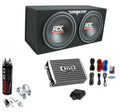 1200W Dual Subwoofer Enclosure System ¨C Includes 1500W Amplifier &amp; Capacitor for Enhanced Bass Performance