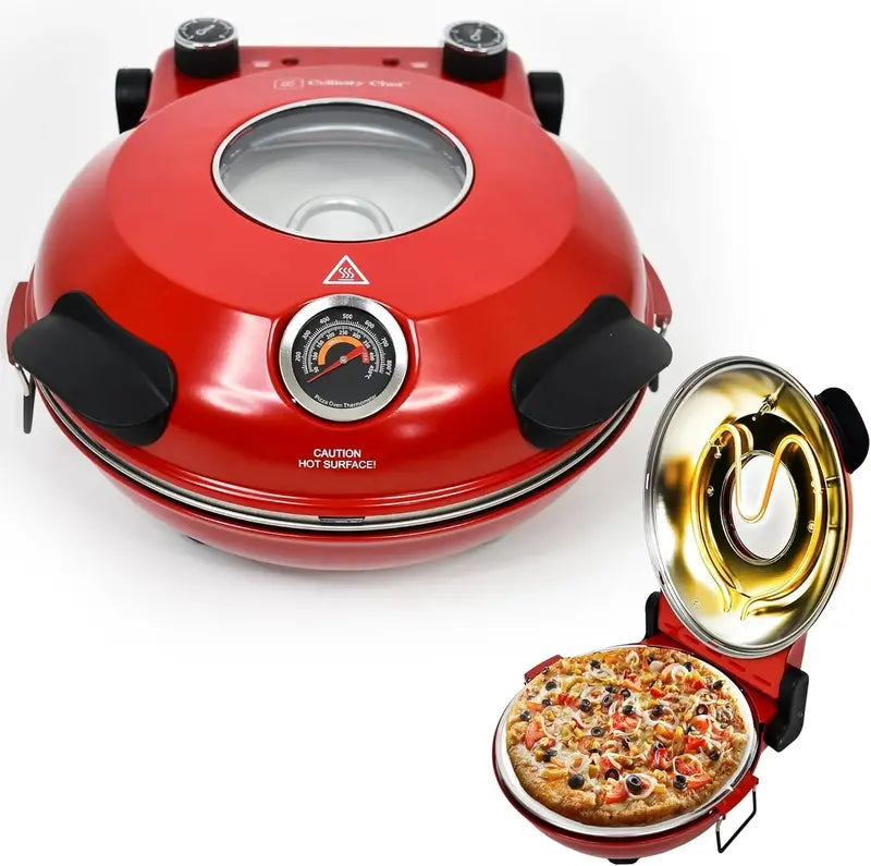 1200W Electric Pizza Oven ¨C Ceramic Stone Baking. Viewing Window. Timer & Adjustable Temperature Control
