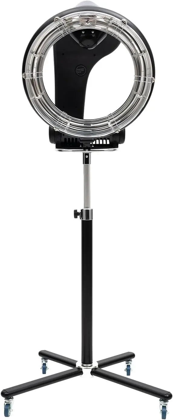 1200W Infrared Salon Hair Dryer ¨C 6 Heat/Speed Modes. 360¡ã Efficient Heating. Adjustable Height &amp; Quiet Rolling Base
