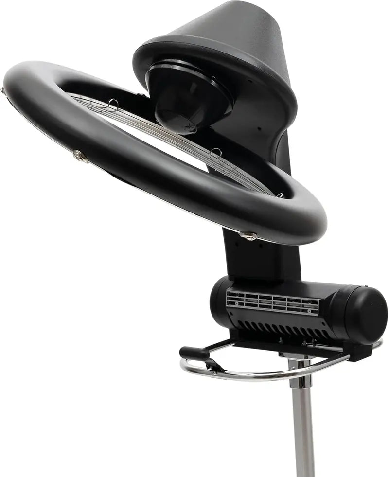 1200W Infrared Salon Hair Dryer ¨C 6 Heat/Speed Modes. 360¡ã Efficient Heating. Adjustable Height &amp; Quiet Rolling Base