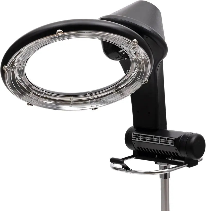 1200W Infrared Salon Hair Dryer ¨C 6 Heat/Speed Modes. 360¡ã Efficient Heating. Adjustable Height &amp; Quiet Rolling Base