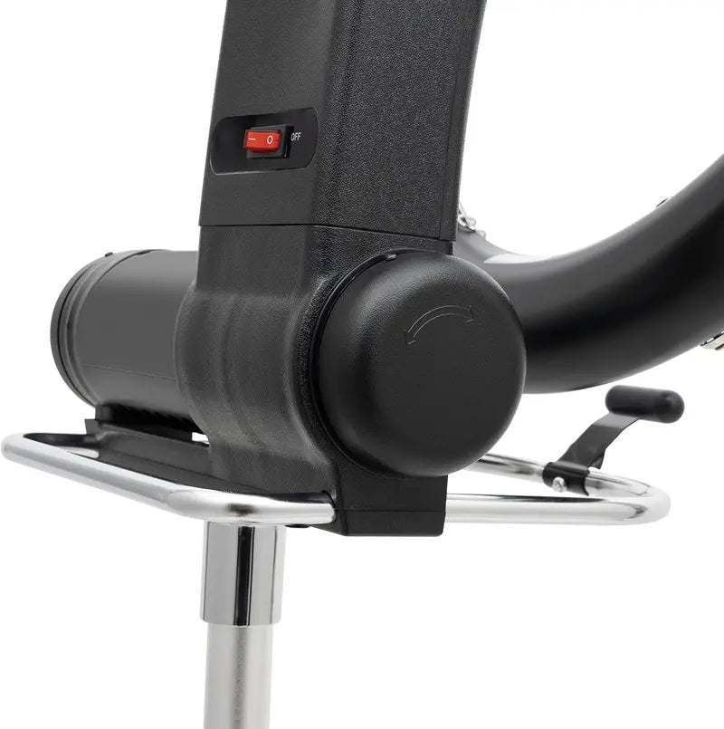 1200W Infrared Salon Hair Dryer ¨C 6 Heat/Speed Modes. 360¡ã Efficient Heating. Adjustable Height &amp; Quiet Rolling Base