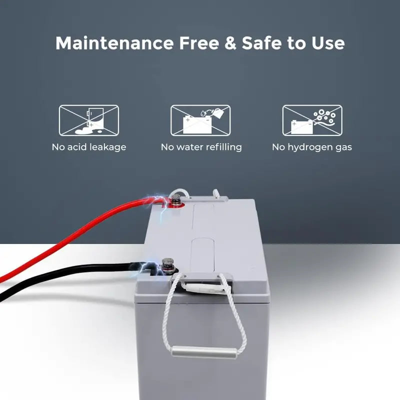 12V 100Ah AGM Deep Cycle Battery ¡ª Low Self-Discharge. High Surge Current. Maintenance-Free Power Source